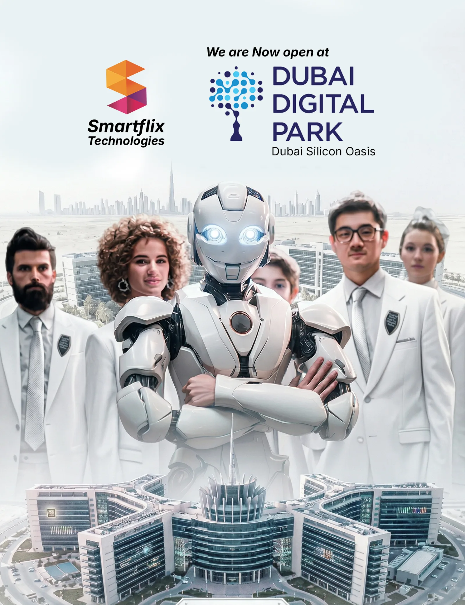 Robot illustration representing Smartflix AI and IT solutions