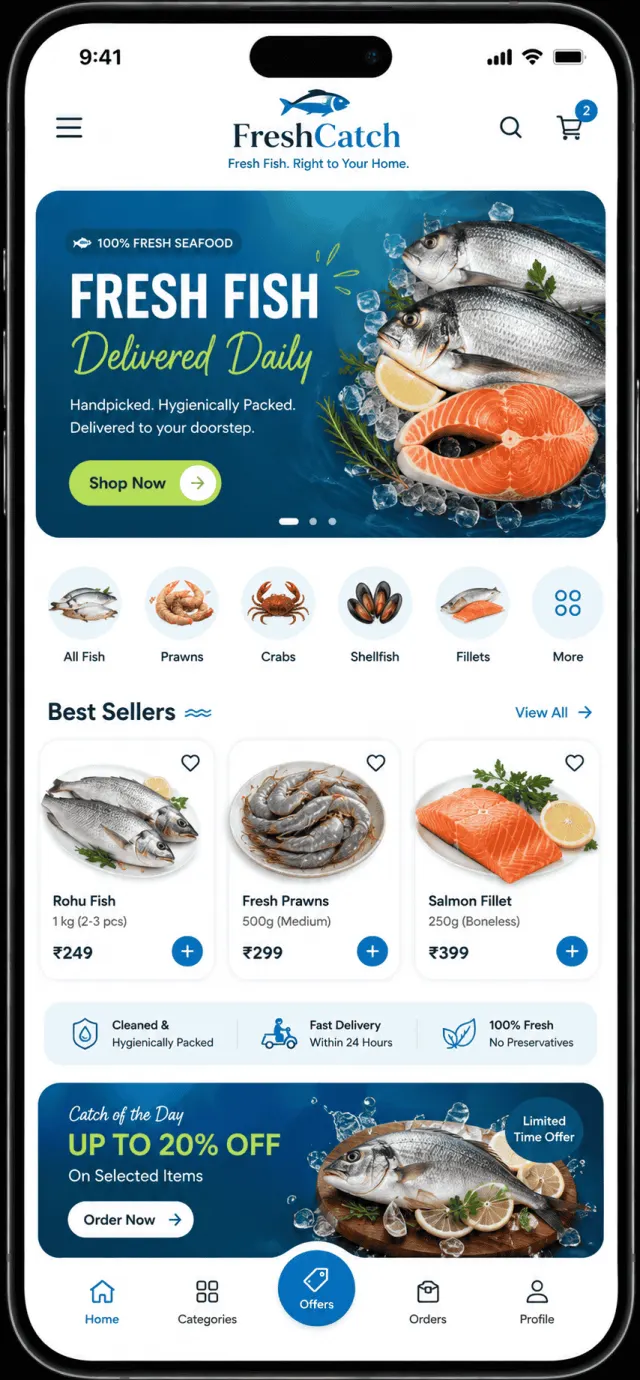 Sports Shop mobile app design by Smartflix