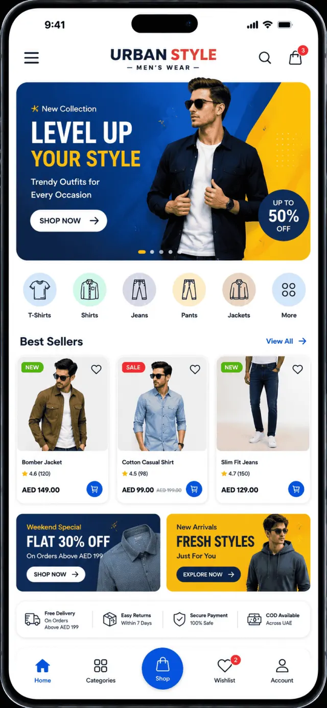 Shoe Shop mobile app design by Smartflix