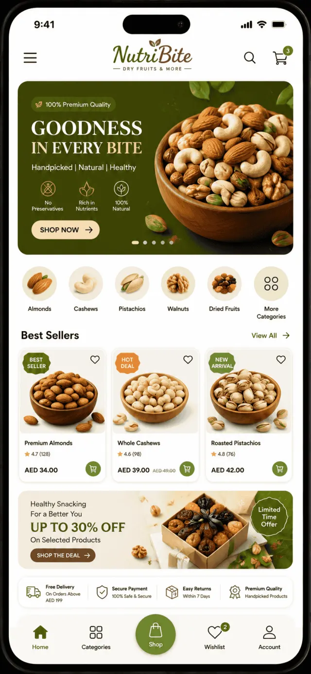 Gift Shop mobile app design by Smartflix